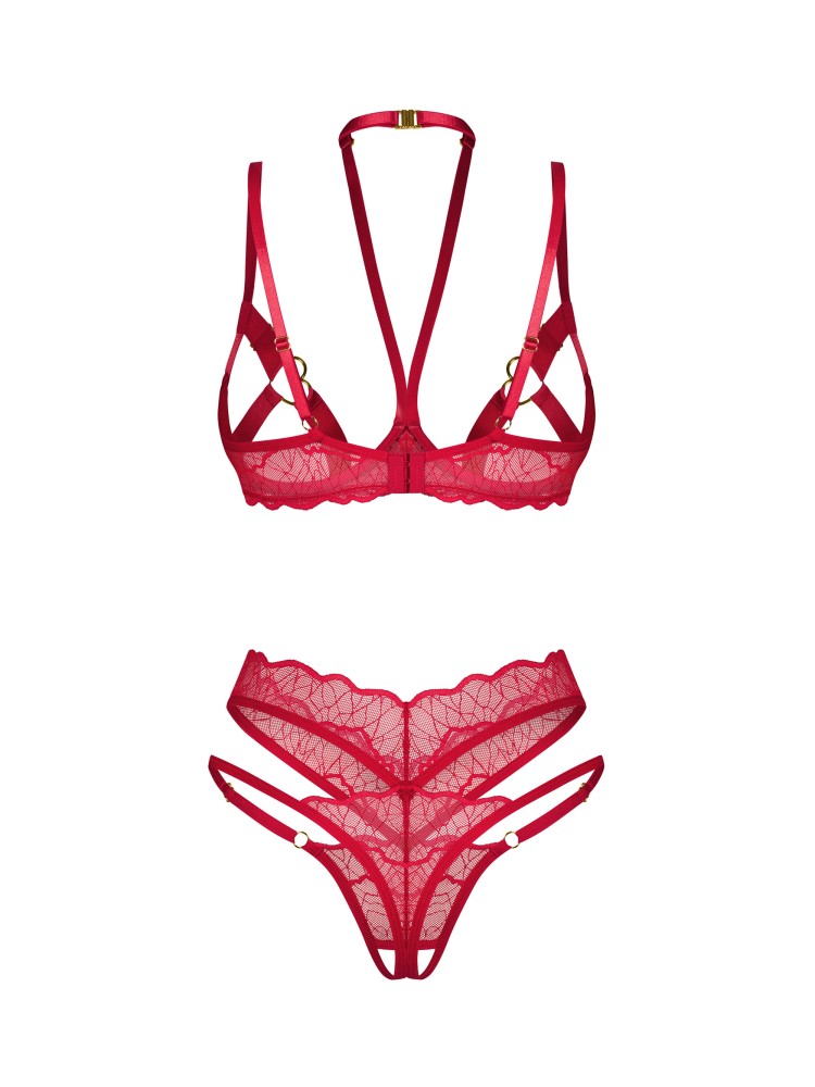 Koronkowy Komplet Bielizny Cupide Desir S/M Obsessive