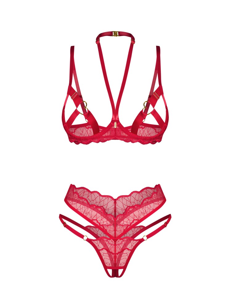 Koronkowy Komplet Bielizny Cupide Desir L/Xl Obsessive