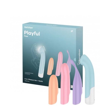Wibrator Z Wymiennymi Nakładkami Playful Four Satisfyer