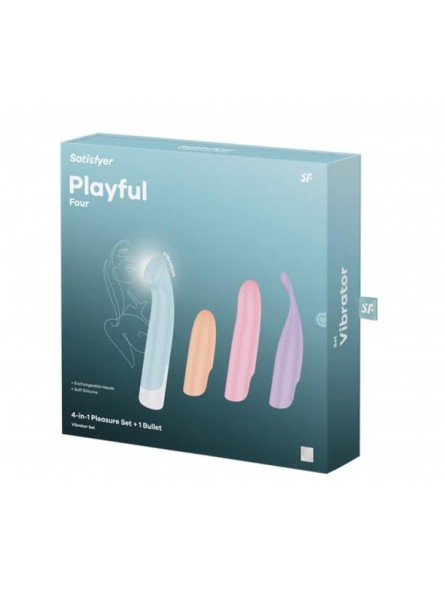 Wibrator Z Wymiennymi Nakładkami Playful Four Satisfyer
