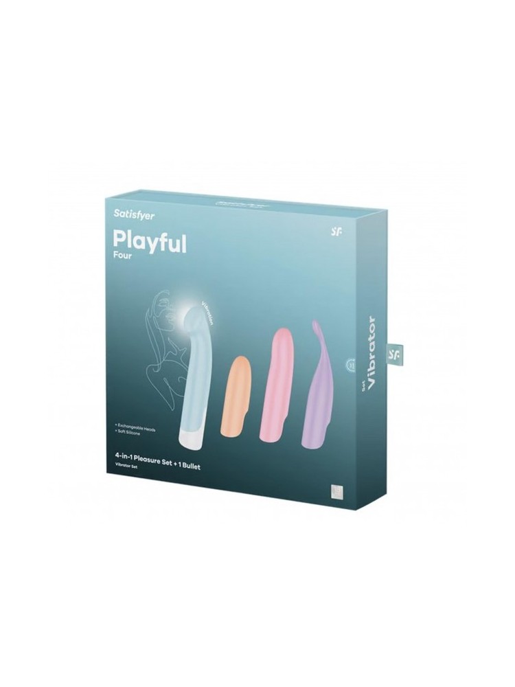 Wibrator Z Wymiennymi Nakładkami Playful Four Satisfyer
