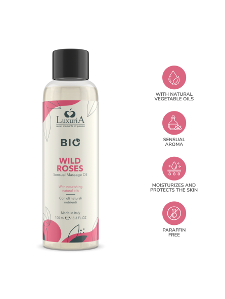 Olejek Do Masażu Luxuria Bio Oil Wild Roses 100 Ml IntimateLine