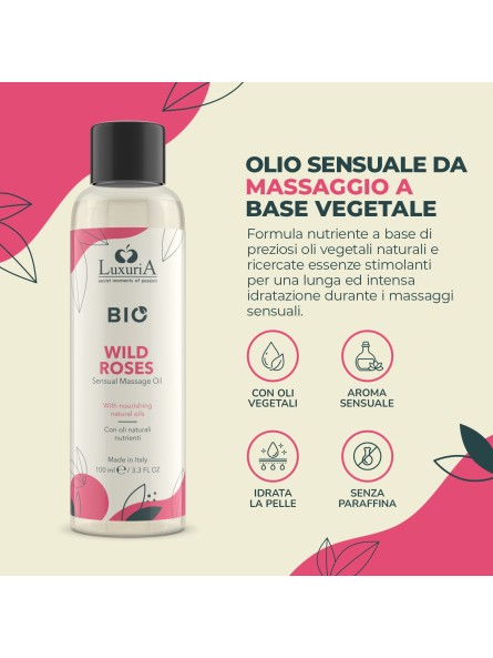 Olejek Do Masażu Luxuria Bio Oil Wild Roses 100 Ml IntimateLine