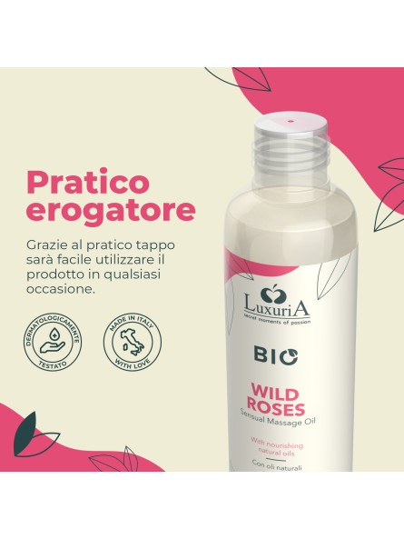 Olejek Do Masażu Luxuria Bio Oil Wild Roses 100 Ml IntimateLine