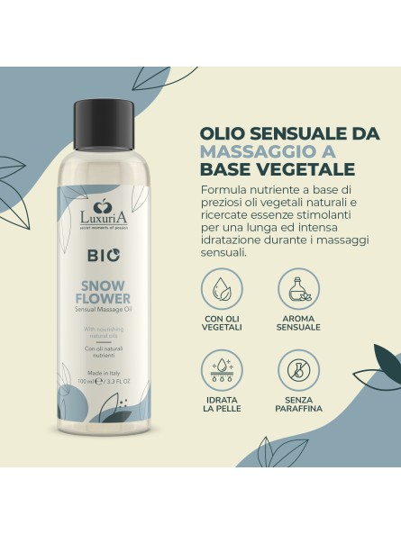 Olejek Do Masażu Luxuria Bio Oil Snow Flower 100 Ml IntimateLine