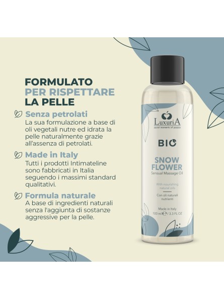 Olejek Do Masażu Luxuria Bio Oil Snow Flower 100 Ml IntimateLine