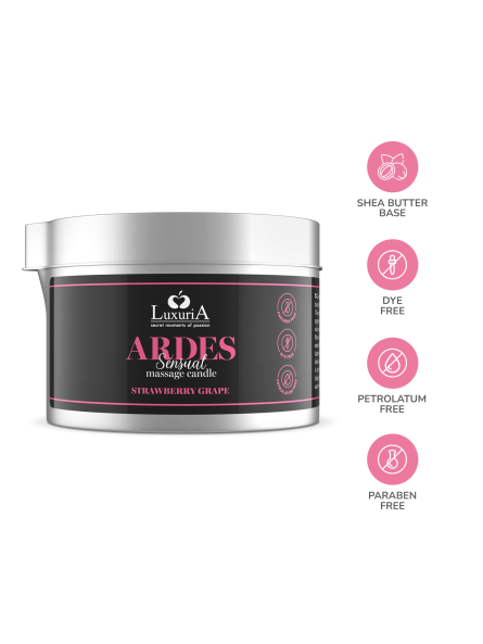 Luxuria Ardes Massage Candle Strawberry Grapes 80Ml IntimateLine