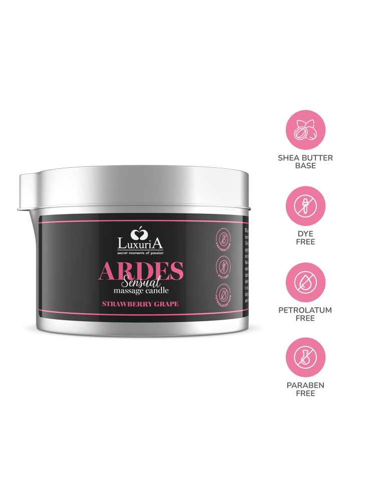 Luxuria Ardes Massage Candle Strawberry Grapes 80Ml IntimateLine