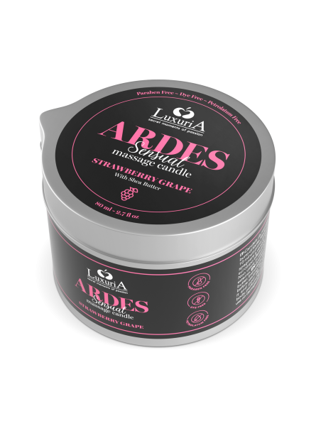 Luxuria Ardes Massage Candle Strawberry Grapes 80Ml IntimateLine