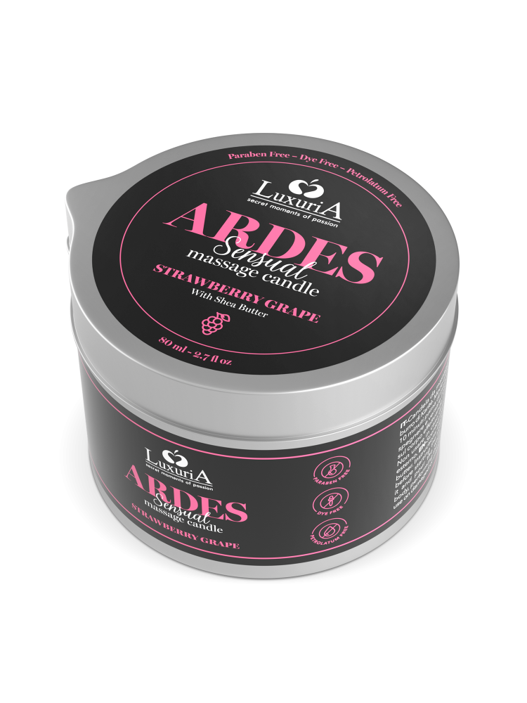 Luxuria Ardes Massage Candle Strawberry Grapes 80Ml IntimateLine