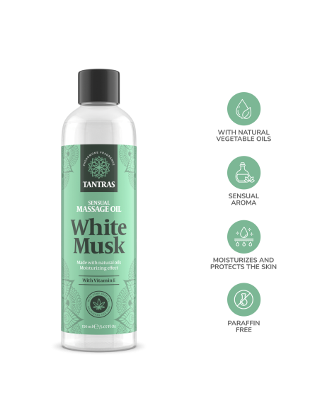 Olejek Do Masażu Tantras Love Oil White Musk 150Ml IntimateLine