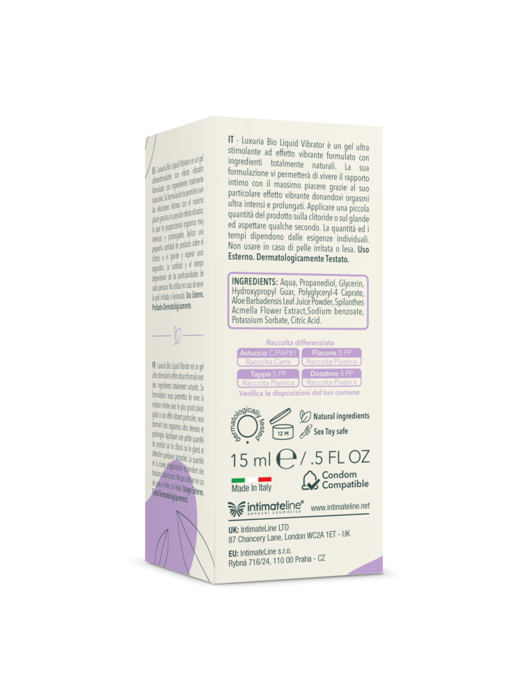 Żel Stymulujący Luxuria Bio Liquid Vibrator 15 Ml IntimateLine