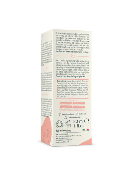 Żel Stymulujący Luxuria Bio Warming Gel 30 Ml IntimateLine