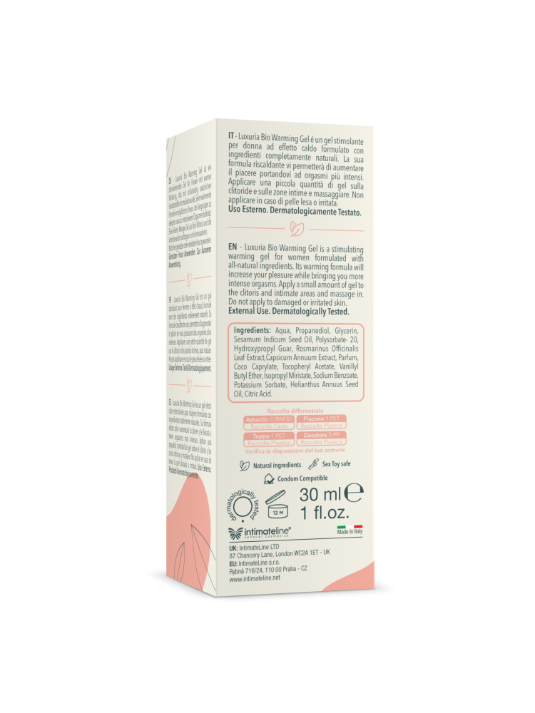 Żel Stymulujący Luxuria Bio Warming Gel 30 Ml IntimateLine