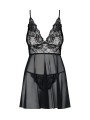 Idillia Babydoll Czarna 2Xl/3Xl Obsessive