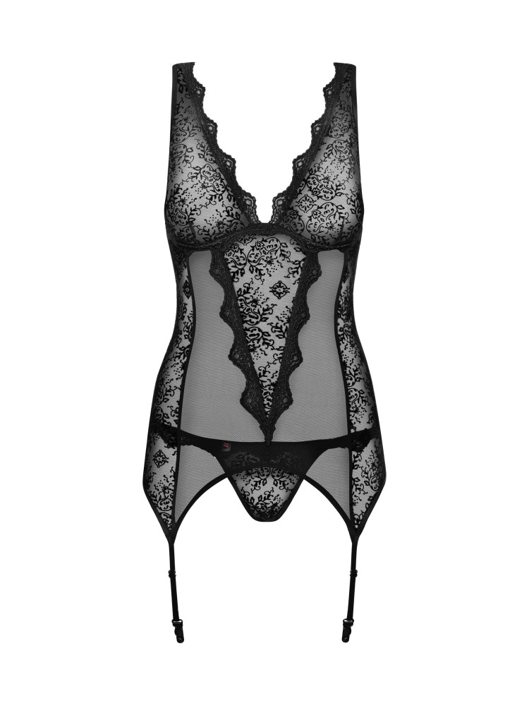 Gorset Ze Stringami Emperita 2Xl/3Xl Obsessive