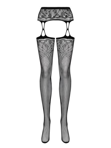 S206 Garter Stockings Czarne S/M/L Obsessive