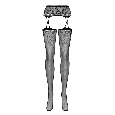 S206 Garter Stockings Czarne S/M/L Obsessive