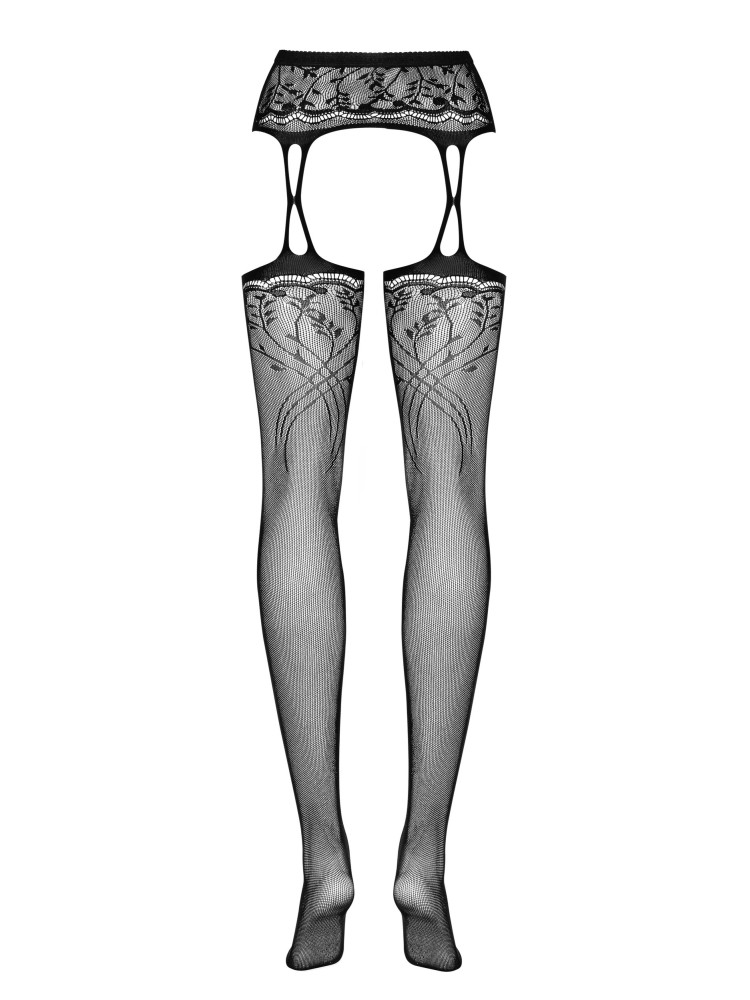 S206 Garter Stockings Czarne S/M/L Obsessive