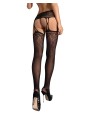 S206 Garter Stockings Czarne S/M/L Obsessive