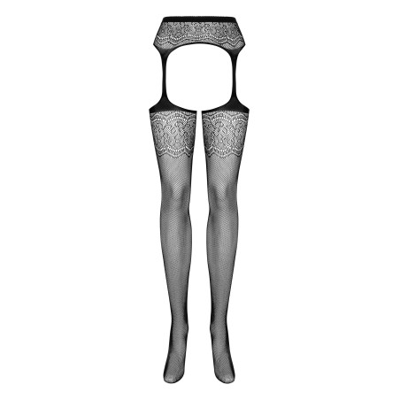 S207 Garter Stockings Czarne S/M/L Obsessive