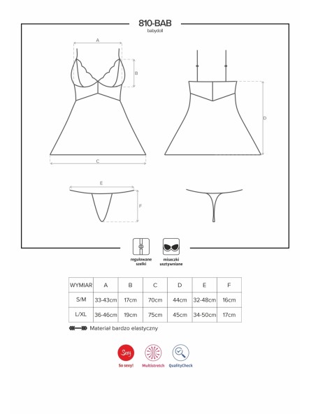 810-Bab Babydoll Ze Stringami S/M Obsessive