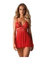 838-Bab-3 Babydoll Ze Stringami L/Xl Obsessive