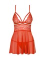 838-Bab-3 Babydoll Ze Stringami L/Xl Obsessive