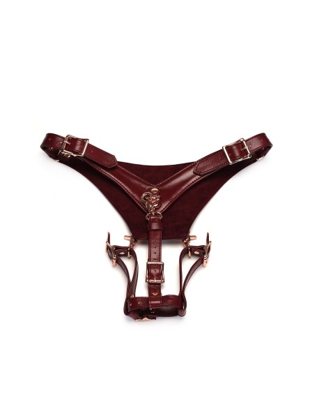 Wine Red Delux Strap On Forced Orgasm Harness Belt Liebe Seele