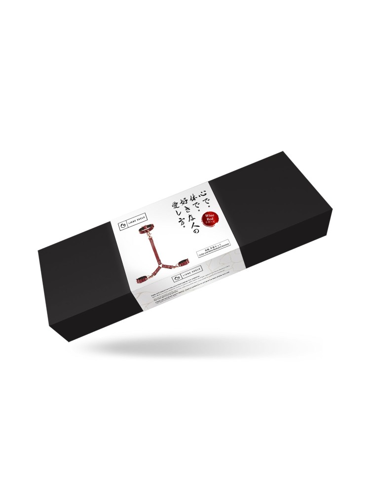 Uprząż Wine Red Collar And Wrist Restraint Harness Liebe Seele