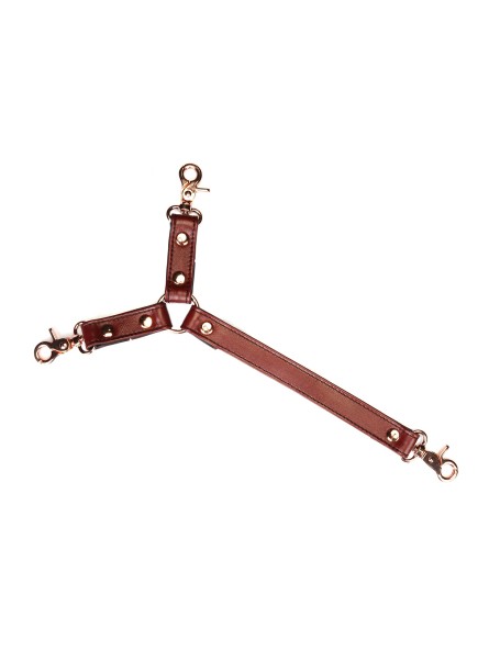 Uprząż Wine Red Collar And Wrist Restraint Harness Liebe Seele