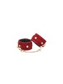 Kinbaku Ukiyoe Red Rosy Lamb Leather Handcuffs Liebe Seele