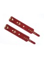 Kinbaku Ukiyoe Red Rosy Lamb Leather Handcuffs Liebe Seele