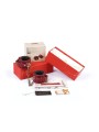 Kinbaku Ukiyoe Red Rosy Lamb Leather Ankle Cuffs Liebe Seele