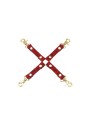 Uprząż Kinbaku Ukiyoe Red Rosy Leather Hogtie Liebe Seele