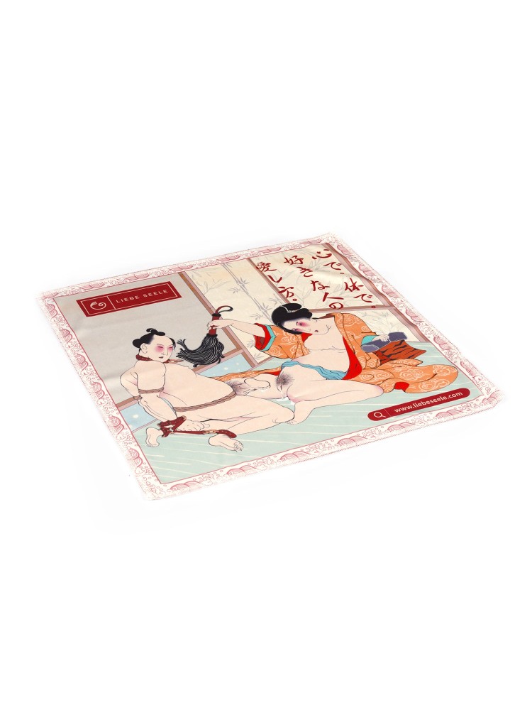 Uprząż Kinbaku Ukiyoe Red Rosy Leather Hogtie Liebe Seele