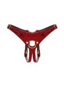 Kinbaku Ukiyoe Red Rosy Leather Strap On Harness Liebe Seele