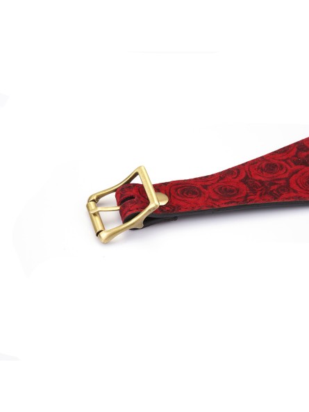 Kinbaku Ukiyoe Red Rosy Leather Strap On Harness Liebe Seele
