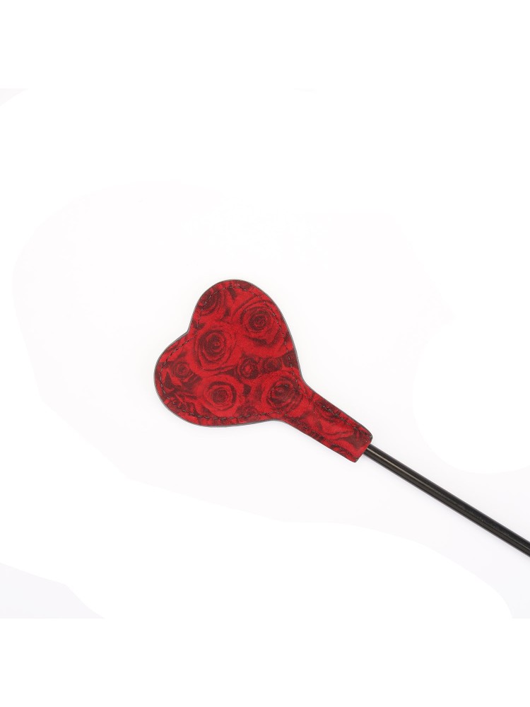 Szpicruta Kinbaku Ukiyoe Red Rosy Leather Mini Crop Liebe Seele