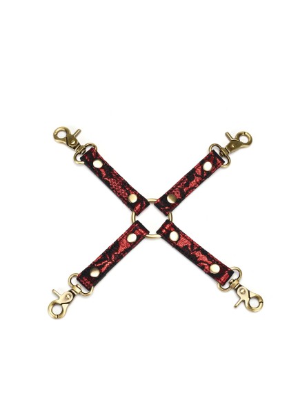 Uprząż Bondage Victorian Garden Lace And Pu Hogtie Liebe Seele