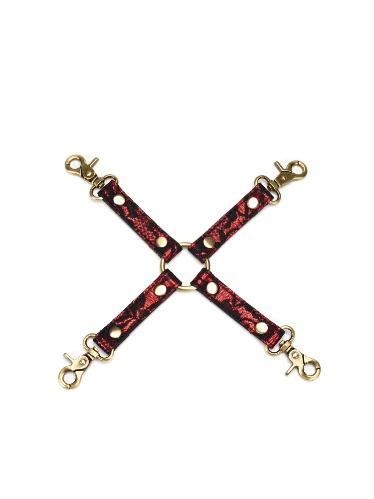Uprząż Bondage Victorian Garden Lace And Pu Hogtie Liebe Seele