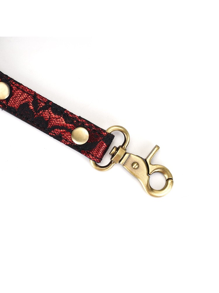Uprząż Bondage Victorian Garden Lace And Pu Hogtie Liebe Seele