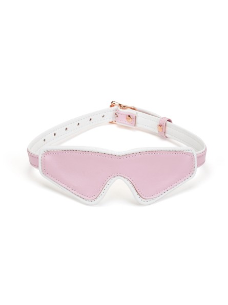 Maska White & Pink Fairygoat Leather Blindfold Liebe Seele