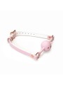 Knebel White & Pink Fairy Goat Leather Ball Gag Liebe Seele