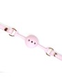 Knebel White & Pink Fairy Goat Leather Ball Gag Liebe Seele