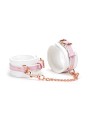 Kajdanki White & Pink Fairy Goat Leather Ankle Cuffs Liebe Seele