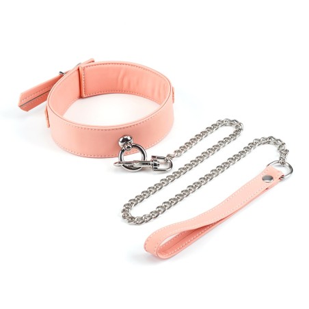 Obróżka Pink Organosilicon Collar With Leash Liebe Seele