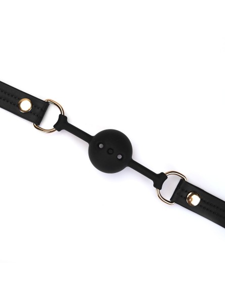 Knebel Black Organosilicon Ball Gag Liebe Seele