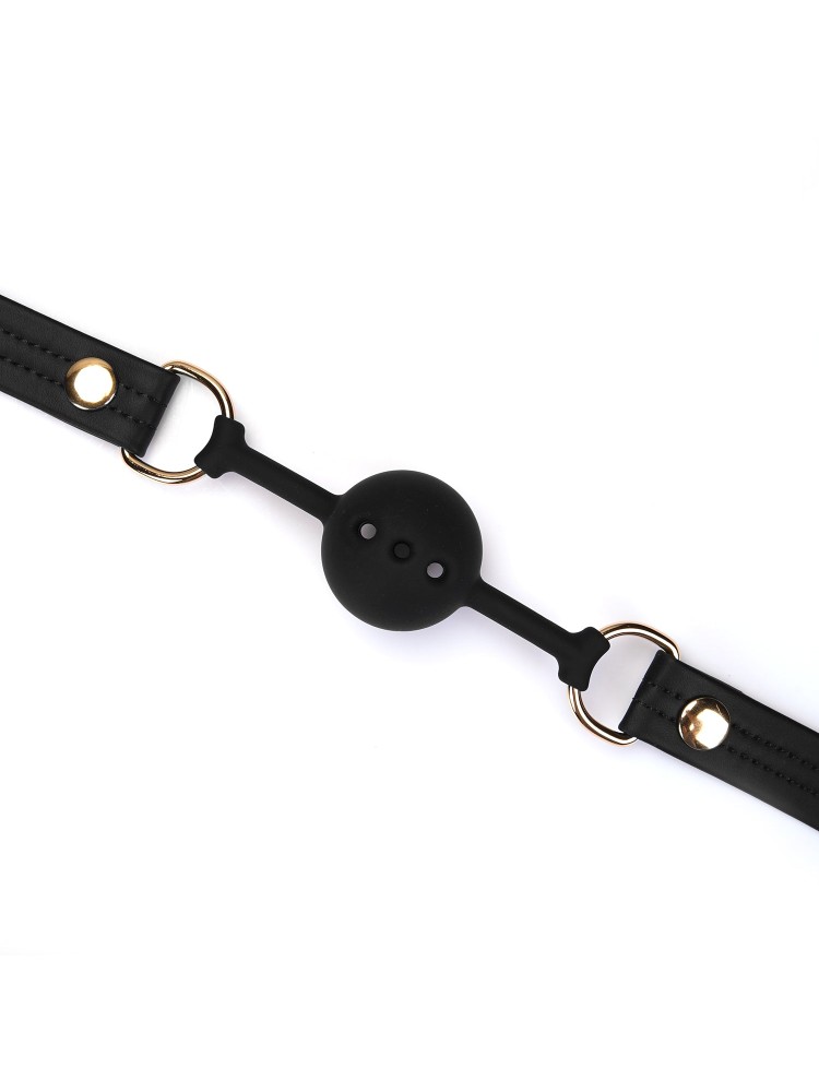 Knebel Black Organosilicon Ball Gag Liebe Seele