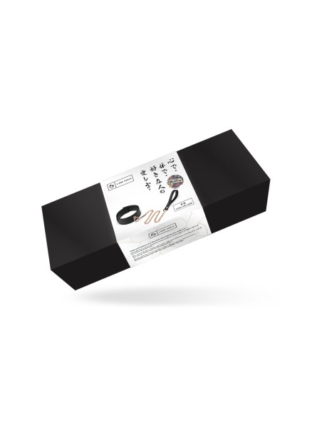 Obróżka Black Organosilicon Collar With Leash Liebe Seele